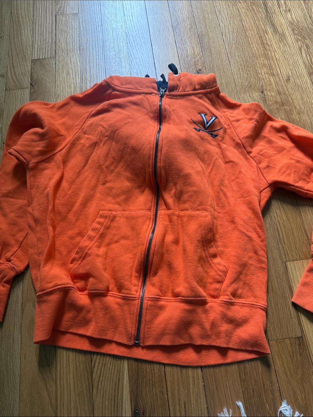 University of Virginia women’s Orange Zip-Up Fleece Jacket